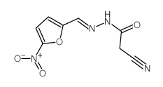 2-cyano-N-[(5-nitro-2-furyl)methylideneamino]acetamide结构式