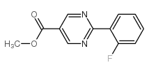 2-(2-Fluorophenyl)pyrimidine-5-carboxylic acid methyl ester结构式