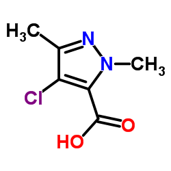 4-CHLORO-2,5-DIMETHYL-2H-PYRAZOLE-3- CARBOXYLIC ACID Structure