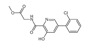 {[5-(2-Chlorophenyl)-3-hydroxy-pyridine-2-carbonyl]-amino}-acetic acid methyl ester Structure