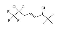 2,2-dimethyl-8,8,8,-trifluoro-3,7,7-trichloro-4-octene, E isomer Structure