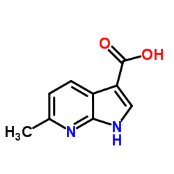 6-甲基-1H-吡咯并[2,3-b]吡啶-3-羧酸结构式