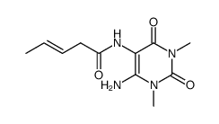 3-Pentenamide,N-(6-amino-1,2,3,4-tetrahydro-1,3-di-methyl-2,4-dioxo-5-pyrimidinyl)- (6CI)结构式