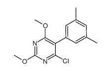 4-chloro-5-(3,5-dimethylphenyl)-2,6-dimethoxypyrimidine Structure