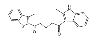1-(3-methyl-benzo[b]thiophen-2-yl)-5-(2-methyl-1H-indol-3-yl)-pentane-1,5-dione Structure