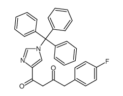 4-(4-fluorophenyl)-1-(1-trityl-1H-imidazol-4-yl)butane-1,3-dione结构式