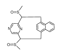 1,12-Bis(methylthio)<2>(1,4)naphthalino<2>(2,6)pyrazinophan-S,S'-dioxid结构式