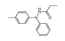 N-(4-tolyl)-N-phenyl-N'-propionylhydrazine结构式