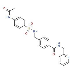 4-[({[4-(acetylamino)phenyl]sulfonyl}amino)methyl]-N-(pyridin-2-ylmethyl)benzamide structure