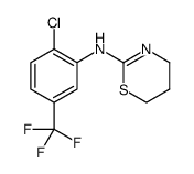 N-[2-chloro-5-(trifluoromethyl)phenyl]-5,6-dihydro-4H-1,3-thiazin-2-amine结构式