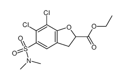 ethyl 6,7-dichloro-5-N,N-dimethylsulfamoyl-2,3-dihydrobenzofuran-2-carboxylate Structure