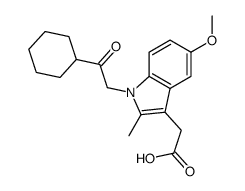 1-(2-Cyclohexyl-2-oxoethyl)-5-methoxy-2-methyl-1H-indole-3-acetic acid结构式