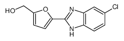 [5-(6-chloro-1H-benzimidazol-2-yl)furan-2-yl]methanol结构式
