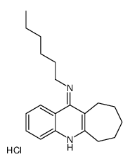 N-hexyl-7,8,9,10-tetrahydro-6H-cyclohepta[b]quinolin-11-amine,hydrochloride Structure