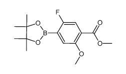 5-fluoro-2-Methoxy-4-(4,4,5,5-tetramethyl-1,3,2-dioxaborolan-2-yl)benzoic acid structure