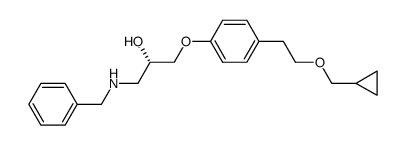 (2S)-N-benzyl-3-<4-<2-(cyclopropylmethoxy)ethyl>phenoxy>-2-hydroxypropylamine结构式