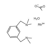 rhodium(acetate)2{C6H3(CH2NMe2)2-o,o'}(water) Structure