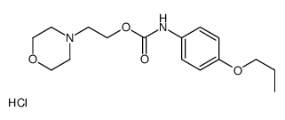 2-morpholin-4-ylethyl N-(4-propoxyphenyl)carbamate,hydrochloride Structure