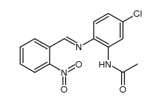 N-(5-chloro-2-((2-nitrobenzylidene)amino)phenyl)acetamide结构式