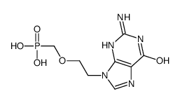9-((2-phosphonylmethoxy)ethyl)guanine structure