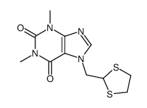 7-(1,3-dithiolan-2-ylmethyl)-1,3-dimethylpurine-2,6-dione Structure
