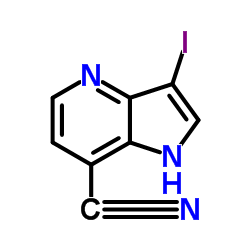 7-Cyano-3-iodo-4-azaindole structure