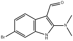6-Bromo-2-(dimethylamino)-1H-indole-3-carbaldehyde结构式