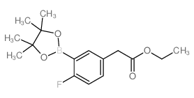Ethyl 2-(4-fluoro-3-(4,4,5,5-tetramethyl-1,3,2-dioxaborolan-2-yl)phenyl)acetate picture