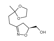 (S)-(3-(2-(2-methyl-1,3-dioxolan-2-yl)ethyl)-4,5-dihydroisoxazol-5-yl)methanol结构式
