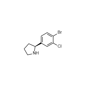 2-(4-Bromo-3-chlorophenyl)pyrrolidine Structure