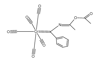 {(O-acetyl ethanimidato)phenylcarbene}pentacarbonylchromium(0)结构式