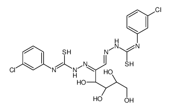 1-(3-chlorophenyl)-3-[(Z)-[(1E,3R,4S,5R)-1-[(3-chlorophenyl)carbamothioylhydrazinylidene]-3,4,5,6-tetrahydroxyhexan-2-ylidene]amino]thiourea结构式