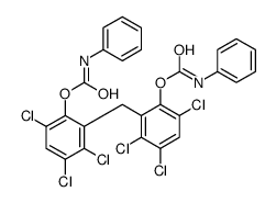[3,4,6-trichloro-2-[[2,3,5-trichloro-6-(phenylcarbamoyloxy)phenyl]methyl]phenyl] N-phenylcarbamate结构式