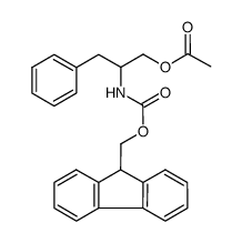 2-((((9H-fluoren-9-yl)methoxy)carbonyl)amino)-3-phenylpropyl acetate结构式