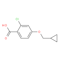 2-氯-4-(环丙基甲氧基)苯甲酸结构式