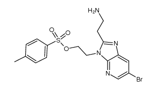 2-(2-(2-aminoethyl)-6-bromo-3H-imidazo[4,5-b]pyridin-3-yl)ethyl 4-methylbenzenesulfonate结构式
