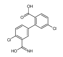 2-(3-carbamoyl-4-chlorophenyl)-4-chlorobenzoic acid Structure