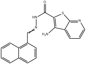 3-AMino-thieno[2,3-b]pyridine-2-carboxylic acid naphthalen-1-yl-Methylene hydrazide structure