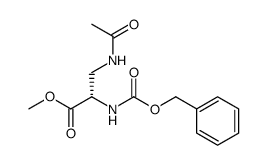 Methyl-2(S)-benzyloxycarbonylamino-3-acetylamino-propionate结构式