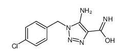 5-amino-1-(4-chlorobenzyl)-1H-1,2,3-triazole-4-carboxamide结构式
