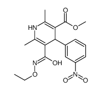 methyl 5-(ethoxycarbamoyl)-2,6-dimethyl-4-(3-nitrophenyl)-1,4-dihydropyridine-3-carboxylate结构式