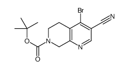4-溴-3-氰基-5,6-二氢-1,7-萘啶-7(8H)-羧酸叔丁酯结构式