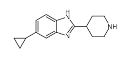 5-cyclopropyl-2-piperidin-4-yl-1H-benzoimidazole结构式