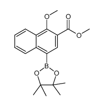 methyl 1-methoxy-4-(4,4,5,5-tetramethyl-1,3,2-dioxaborolan-2-yl)-2-naphthoate Structure