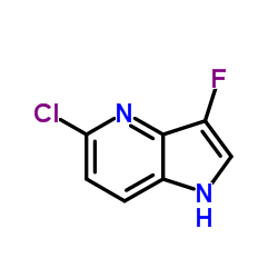 5-Chloro-3-fluoro-1H-pyrrolo[3,2-b]pyridine结构式