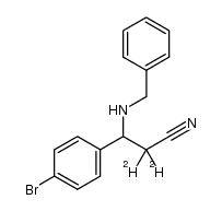 3-(benzylamino)-3-(4-bromophenyl)propanenitrile-2,2-d2结构式