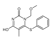 1-(methoxymethyl)-5-methyl-6-phenylsulfanylpyrimidine-2,4-dione Structure