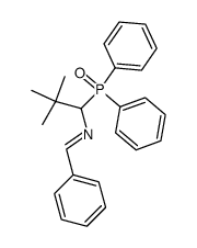 [1-(Diphenyl-phosphinoyl)-2,2-dimethyl-propyl]-[1-phenyl-meth-(E)-ylidene]-amine Structure