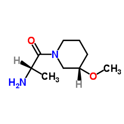 (2S)-2-Amino-1-[(3S)-3-methoxy-1-piperidinyl]-1-propanone结构式