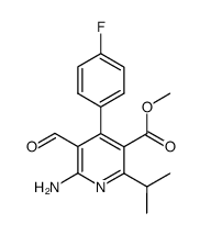 methyl 6-amino-4-(4-fluorophenyl)-5-formyl-2-isopropyl-nicotinate Structure